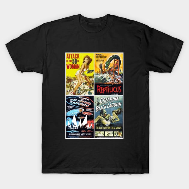 50s Sci-fi Poster Art T-Shirt by RockettGraph1cs